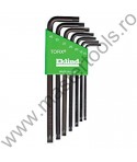 EKLIND Set 7 chei locas cu profil TX si cap gaura in suport de plastic