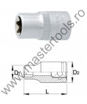 UNIOR Capat cheie tubulara de impact cu profil TX interior 1/2" - 191/1, E 10