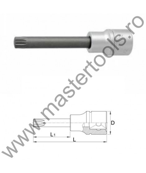 UNIOR Capat cheie tubulara de impact 1/2" cu profil ZX 192/2ZXL, M 6