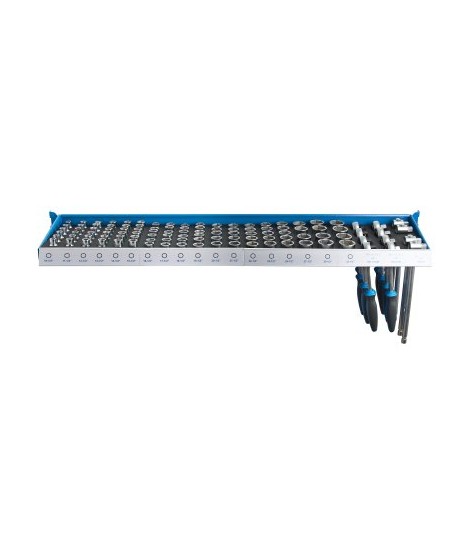 Set de capete tubulare de 1/2" cu accesorii in suport modular - 607MD6