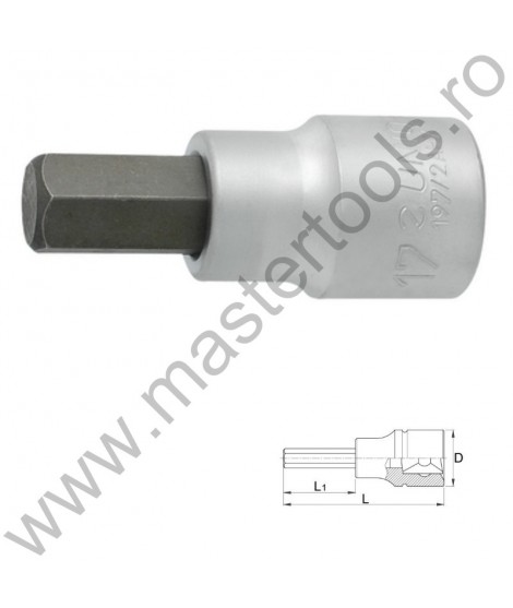UNIOR Capat cheie tubulara impact 3/4", profil hex - 197/2AHX, 14 mm