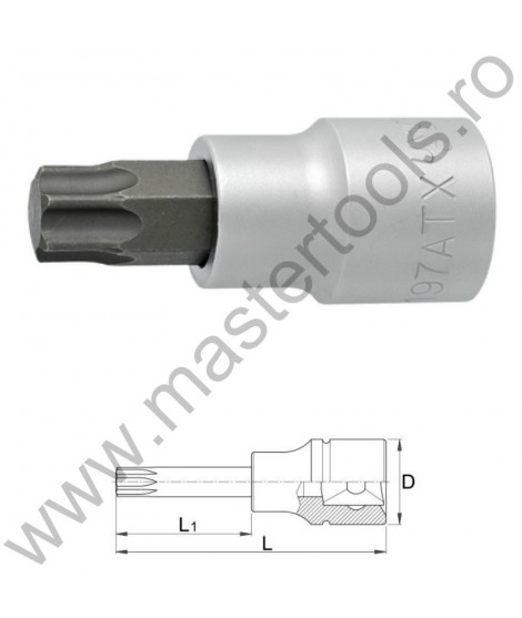 UNIOR Capat cheie tubulara de impact 3/4" cu profil TX - 197/2ATX, 60 mm