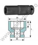 OZAT Capete chei tubulare impact 1/4" 6 laturi varianta lunga 04ML 1/4"