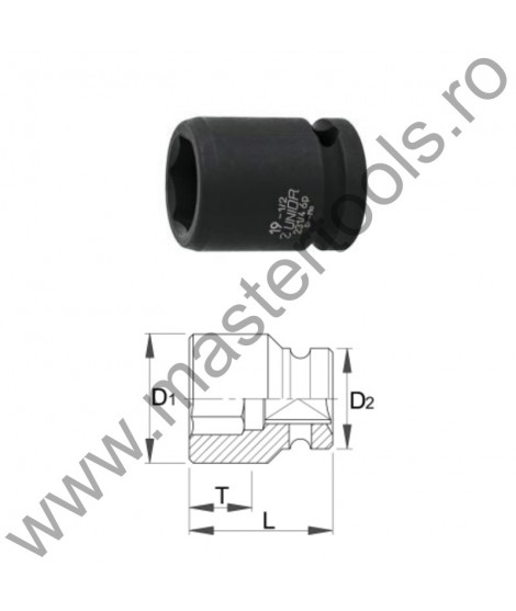 UNIOR Capat cheie tubulara de impact 1/2", 10 mm