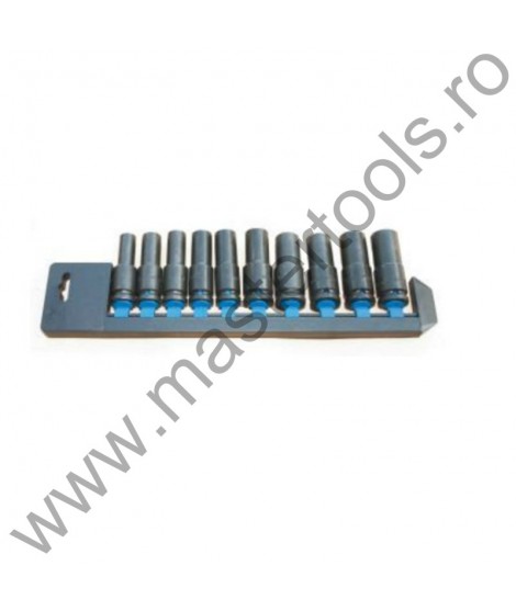 OZAT Trusa capete tubulare de impact scurte 1/2" 10-19 mm 10 piese