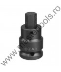 OZAT Capete chei tubulare de impact cu profil hexagon exterior 1.1/2", 2 piese