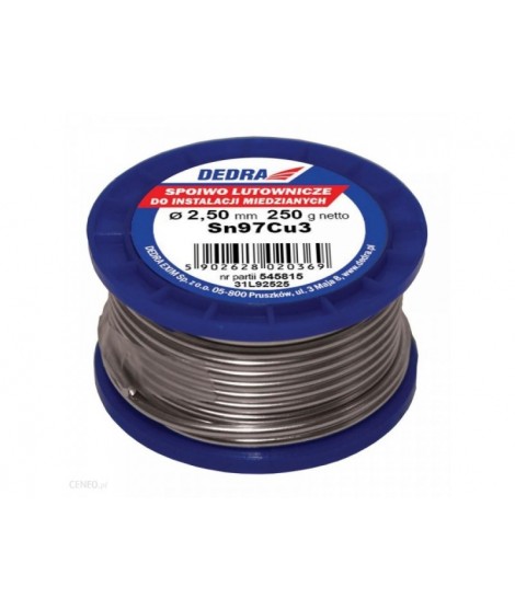 DEDRA Fludor 2.5 mm 250 g Sn97Cu3