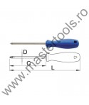 616434 UNIOR Surubelnita profil Pozidrive, PZ 2, maner polipropilena