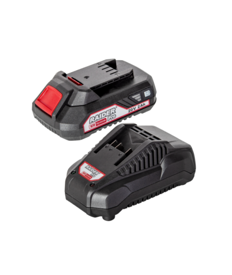 RAIDER 032120 Set incarcator si acumulator Li-ion 20Vx2.0 Ah