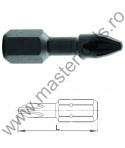COBIT Set 10 Biti IMPACT TORSION 1/4" DIN/ISO 1173 - Forma C 6,3 - profil Phillips
