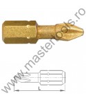 COBIT Set 5 Biti DIAMOND TiN IMPACT 1/4" DIN/ISO 1173 - Forma C 6,3 - profil Phillips