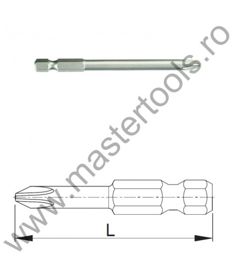 COBIT Bit TORSION 1/4" DIN/ISO 1173 - Forma E 6,3 - profil Phillips