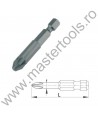 602524 UNIOR Set 3 biti hex lung 1/4" Forma E 6.3-profil Pozidrive PZ3