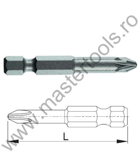 COBIT Seturi 10 Biti TORSION 1/4" DIN/ISO 1173 - Forma E 6,3 - profil Pozidriv