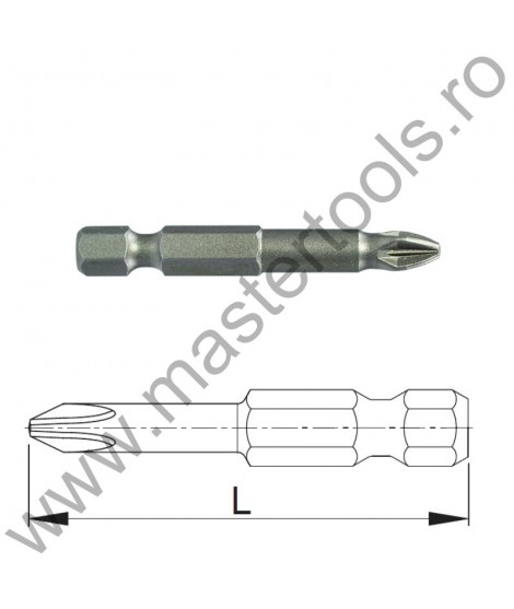 COBIT Seturi 10 Biti TORSION 1/4" DIN/ISO 1173 - Forma E 6,3 - profil Pozidriv