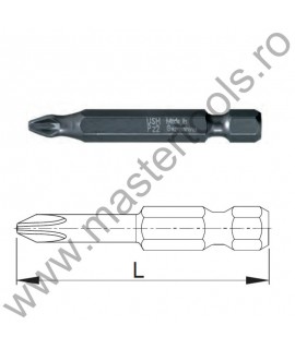 USH Seturi 5 Biti hexagonali 1/4" DIN 3126 - Forma E 6,3 - profil Pozidriv lung - INDUSTRY PZ L