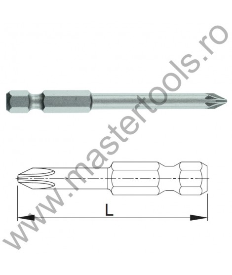 COBIT Bit TORSION 1/4" DIN/ISO 1173 - Forma E 6,3 - profil Pozidriv