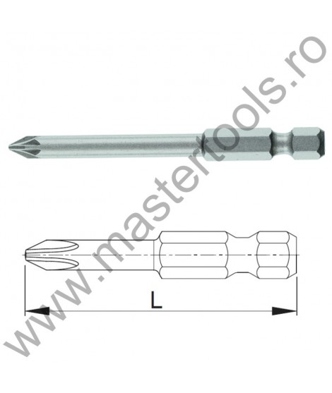 COBIT Bit TORSION 1/4" DIN/ISO 1173 - Forma E 6,3 - profil Pozidriv