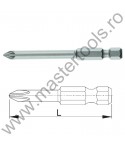 COBIT Bit TORSION 1/4" DIN/ISO 1173 - Forma E 6,3 - profil Pozidriv