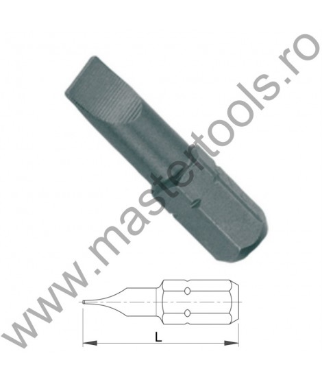 602378 UNIOR  Set 3 biti hex 1/4" Forma C 6.3 - profil lat, 1.2x8.0 mm