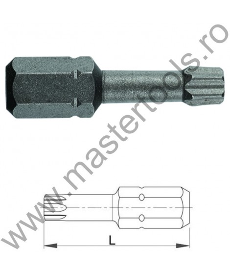 COBIT Biti TORSION 1/4" DIN/ISO 1173 -Forma C 6,3 profil TORX