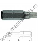 COBIT Biti TORSION 1/4" DIN/ISO 1173  Forma C 6,3 profil TORX cu gaura