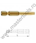 COBIT Seturi 5 Biti TORSION 50 mm TiN CVD 1/4" DIN/ISO 1173  Forma E 6,3  profil TORX