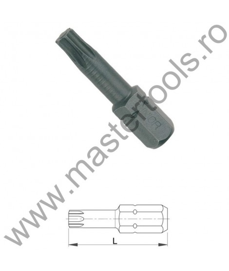 602441 UNIOR Set 3 biti hexagonal 5/16” Forma C 8 - profil TORX TX 50