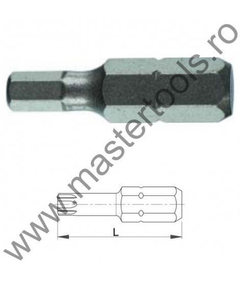 COBIT Biti TORSION 25 mm 1/4" DIN/ISO 1173 Forma C 6,3 - profil hexagon T-Rip