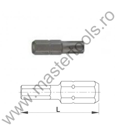 COBIT Biti STANDARD 25 mm 1/4" DIN/ISO 1173 Forma C 6,3 profil Ribe®