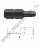 USH Seturi 5 Biti hexagonali 25 mm 1/4" DIN 3126 - Forma C 6,3 - profil Robertson - INDUSTRY SQ