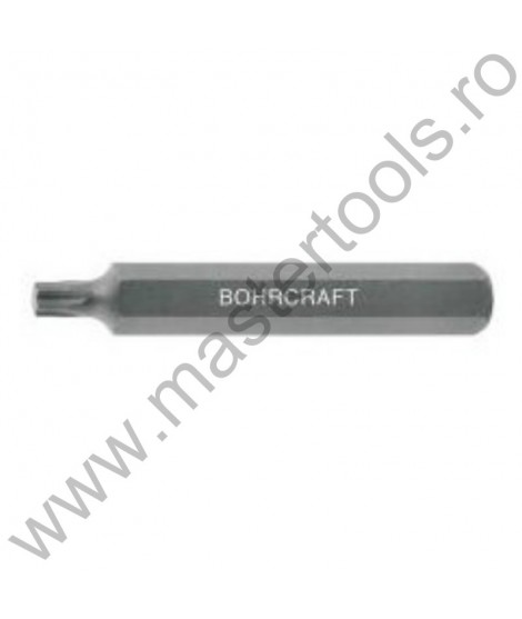 BOHRCRAFT Biti cu profil TORX® cu gaura (pentru pin de siguranta) prindere hexagonala 10 mm Forma C10 - 6615 - 75 mm