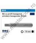 BOHRCRAFT Biti cu profil hexagonal, prindere hexagonala 10 mm Forma C10 - 6616 - 75 mm
