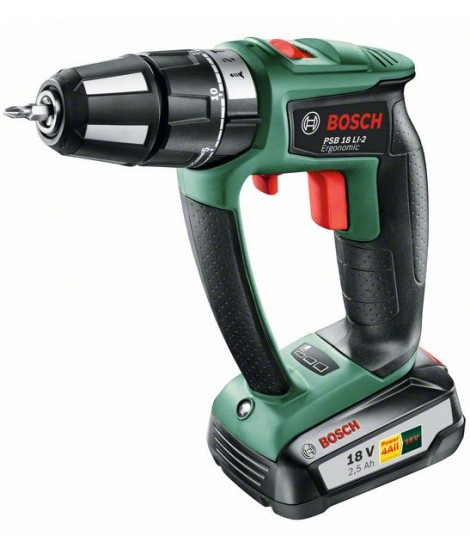 06039B0300 BOSCH PSB 18 LI-2 Ergonomic Bormasina cu acumulator 2.5Ah