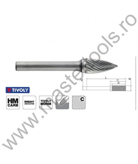 de tungsten forma G - arcuita cu cap ascutit, tais simplu tip C 1031781