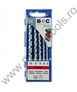 BOHRCRAFT Trusa burghie placate TCT pentru zidarie 5 piese S410