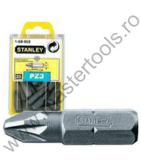1-68-953 STANLEY Set 25 varfuri de insurubat pozidrive PZ3 x 25 mm