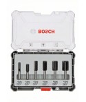 BOSCH 2607017466 Set 6 freze lemn de profilat cant tija 8 mm