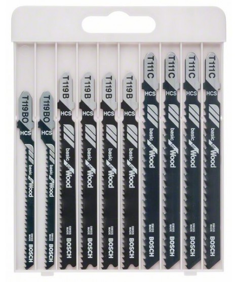 BOSCH 2607010629 Basic for Wood Set 10 panze HCS de ferastrau vertical