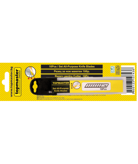 TOPMASTER Set 10 lame de rezerva pentru cuttere 18x100 mm