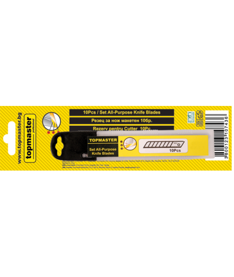 TOPMASTER Set 10 lame de rezerva pentru cuttere 9x80 mm