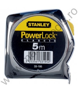 STANLEY Ruleta POWERLOCK Classic carcasa ABS cu benda de 25 mm, lundime 5 m