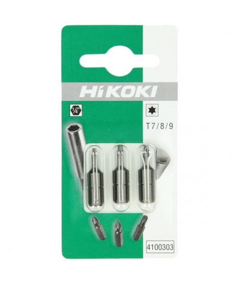 4100303 HITACHI HIKOKI Set 3 biti cu profil TORX