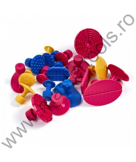 SELTECH Set de 19 ventuze de schimb pentru truse de reparat lovituri caroserii