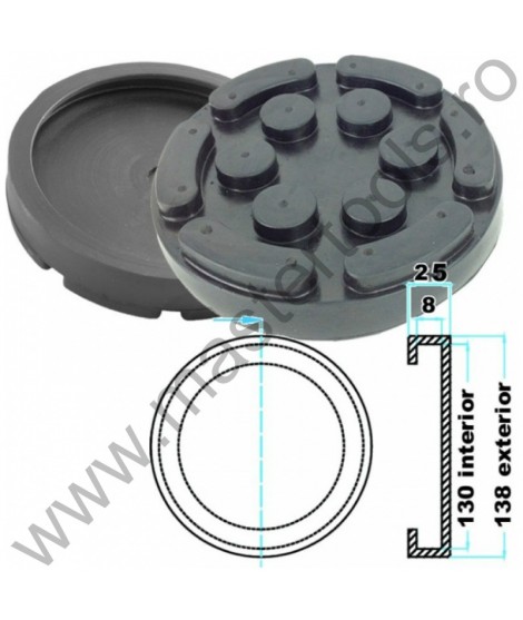 TOOLHUB LE-TACOG04 Tampon din cauciuc pentru elevator 130 mm