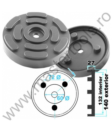 TOOLHUB LE-TACOG20 Tampon din cauciuc pentru elevator 132 mm