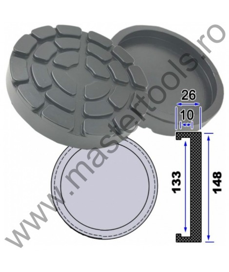 TOOLHUB LE-TACOG23 Tampon din cauciuc pentru elevator 133 mm
