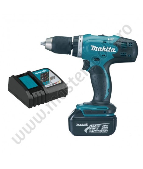 MAKITA DDF453RFX7 Masina de insurubat si gaurit cu un acumulator Li-Ion de 18V 3Ah