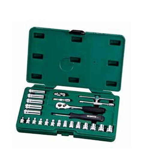 SATA SA09001 Trusa capete chei tubulare 1/4 inch si accesorii 25 piese