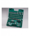 SATA SA09013 Trusa capete chei tubulare 1/4 inch plus 1/2 inch si accesorii 86 piese